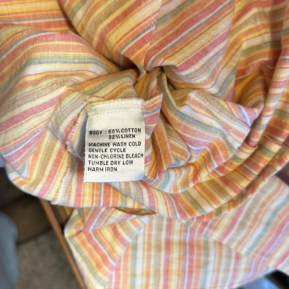 Talbots Linen/Cotton Blend Sleeveless Wrap Blouse- Sz XL - Picture 5 of 5